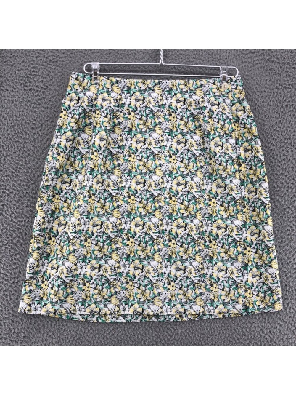 Slazenger Skirt Women 14 Yellow Floral Golf Sport Active Wrap Knee Length A Line